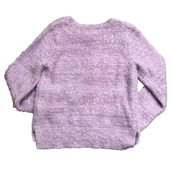 Toddler Girls Design History Sweaters, Fuzzy Purple Unicorn Size 4 - Picture 6 of 9